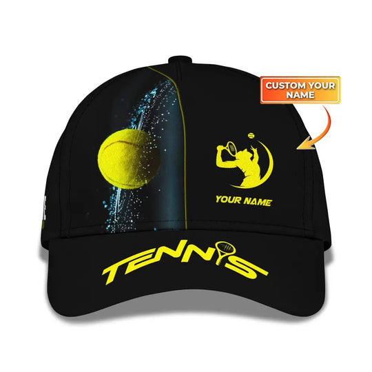 Unisex Cap, Personalized Tennis Classic Cap, Tennis Hat, Gift for Tennis Lovers style option 1