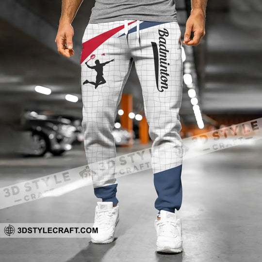 Unisex Clothing, Custom Badminton Jogger, Badminton Jogger Pants, Gift for Badminton Lovers style option 1