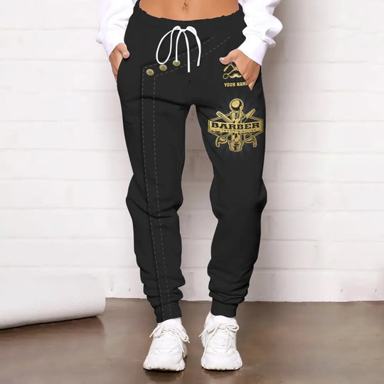 Unisex Clothing, Custom Barber Jogger, Barber Sportwear, Jogger Pants For Men and Women style option 1