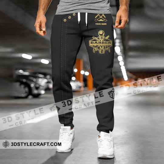 Unisex Clothing, Custom Barber Jogger, Barber Sportwear, Jogger Pants For Men and Women style option 3