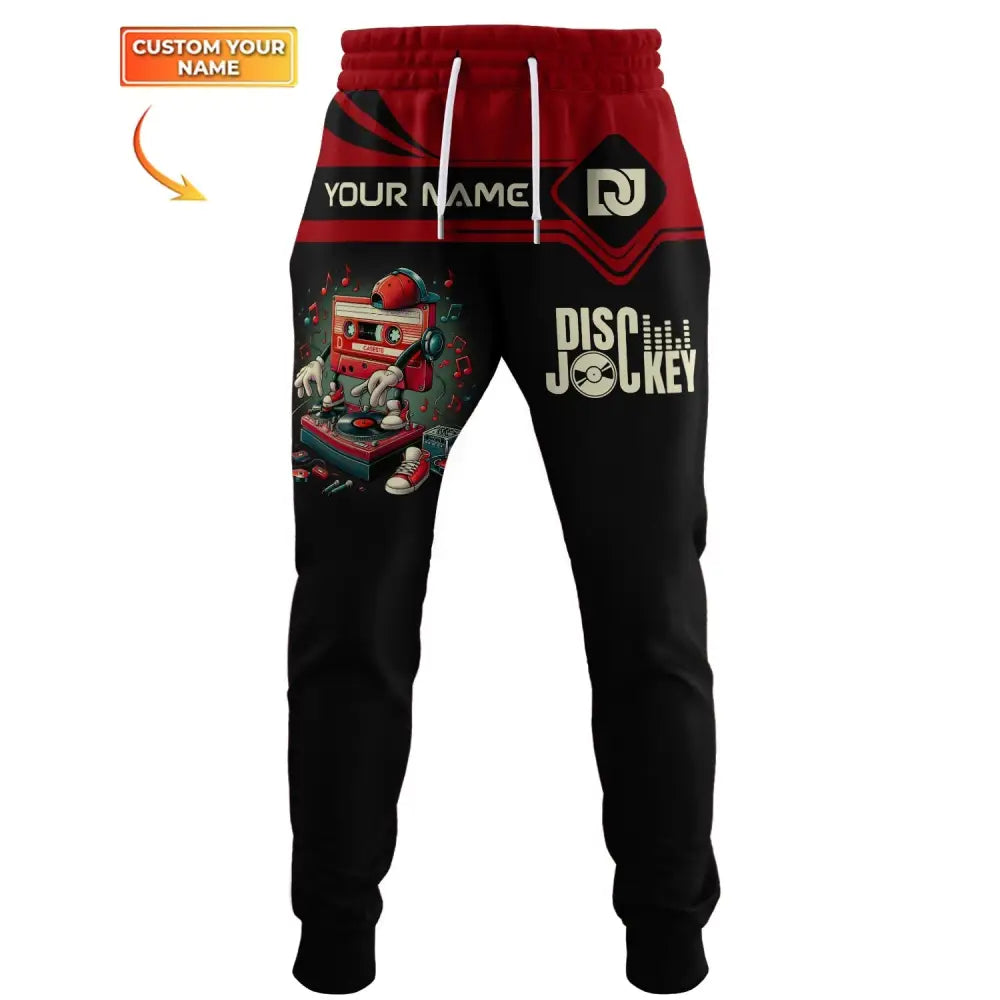 Unisex Clothing Custom Disc Jockey Jogger Pants Gift For Dj