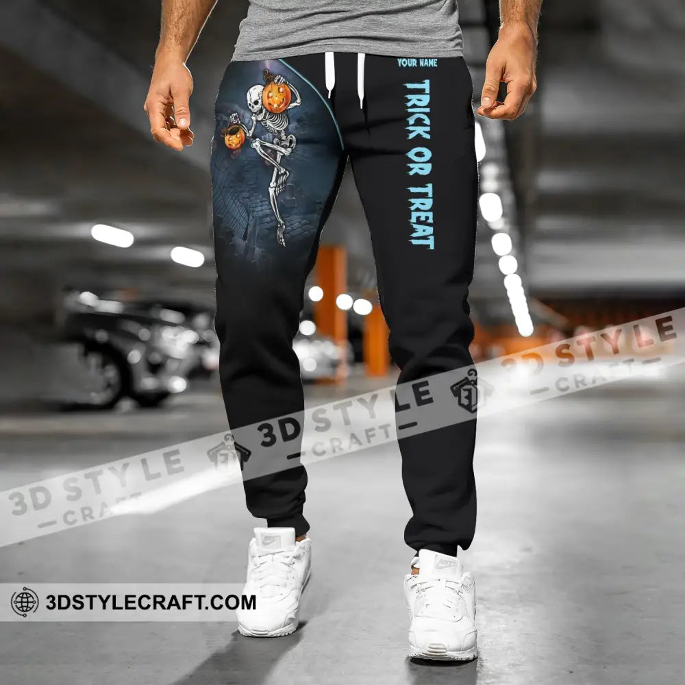 Unisex Clothing Custom Halloween Jogger Trick Or Treat Pants For