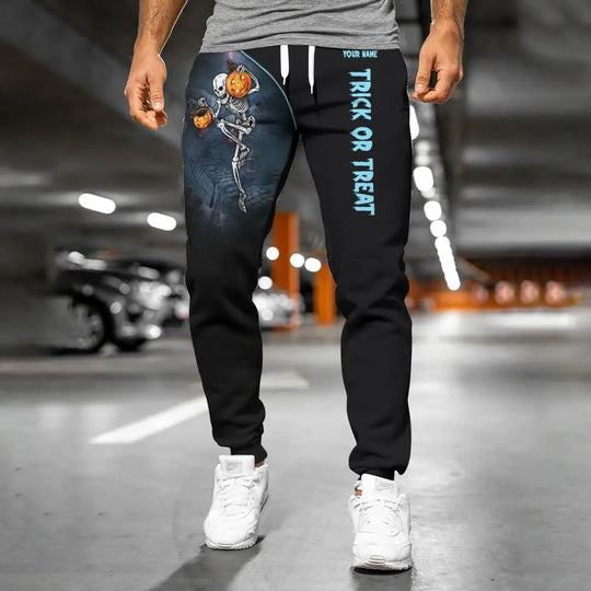 Unisex Clothing, Custom Halloween Jogger, Trick or Treat, Jogger Pants For Halloween style option 4