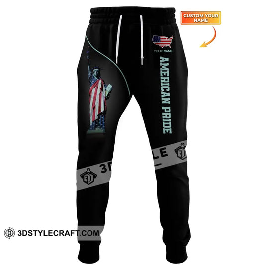 Unisex Clothing Custom Jogger American Pride Pants Independence Day Statue Of Liberty Apparel