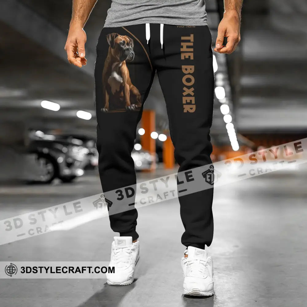 Unisex Clothing Custom Jogger The Boxer Dog Pants For Pet Lovers