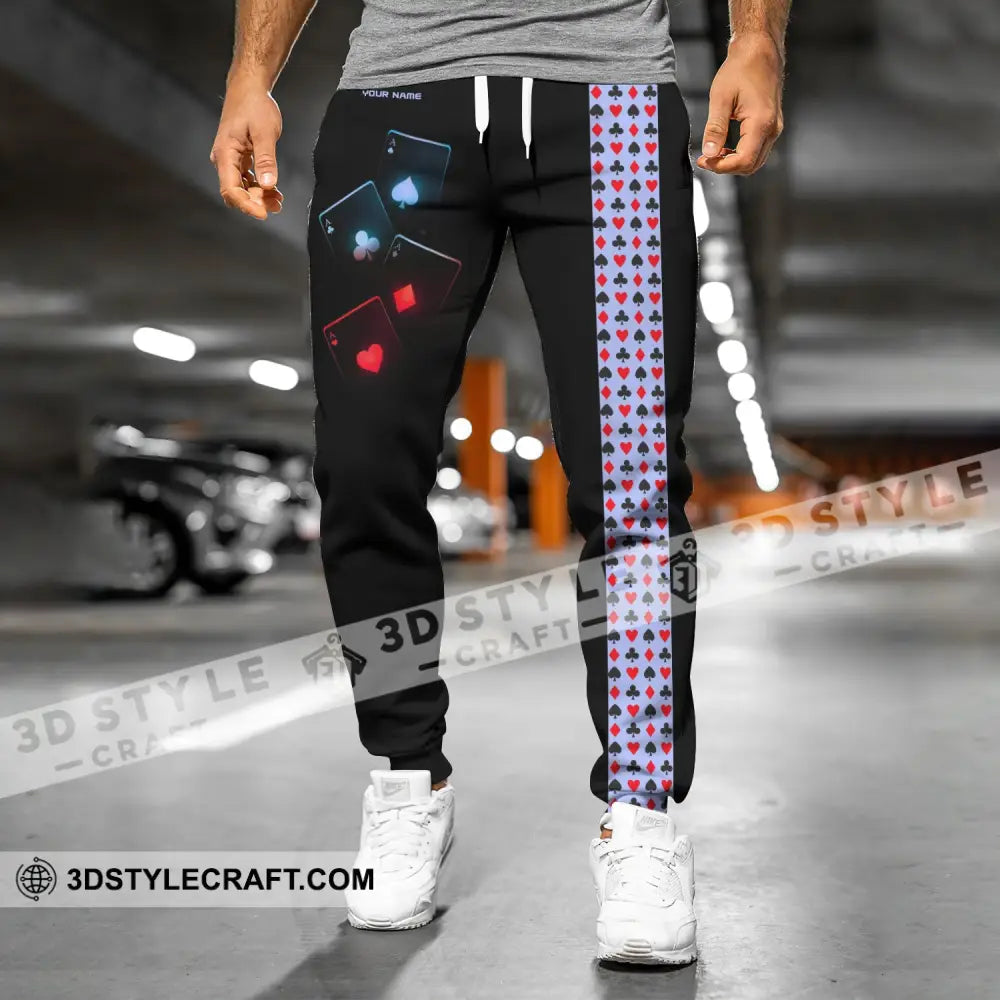 Unisex Clothing Custom Name Poker Jogger Pants Casino