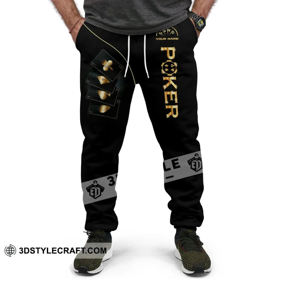 Unisex Clothing Custom Name Poker Jogger Pants Casino