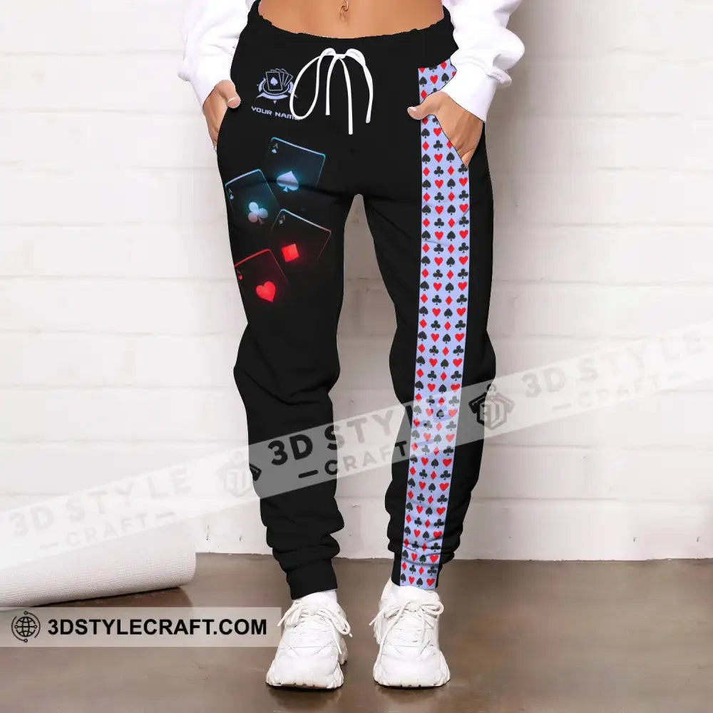 Unisex Clothing Custom Name Poker Jogger Pants Casino