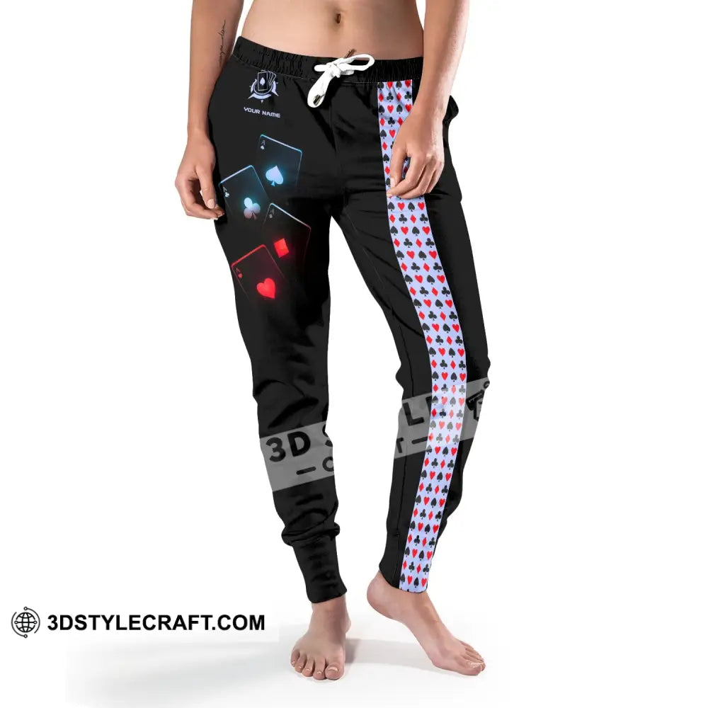 Unisex Clothing Custom Name Poker Jogger Pants Casino