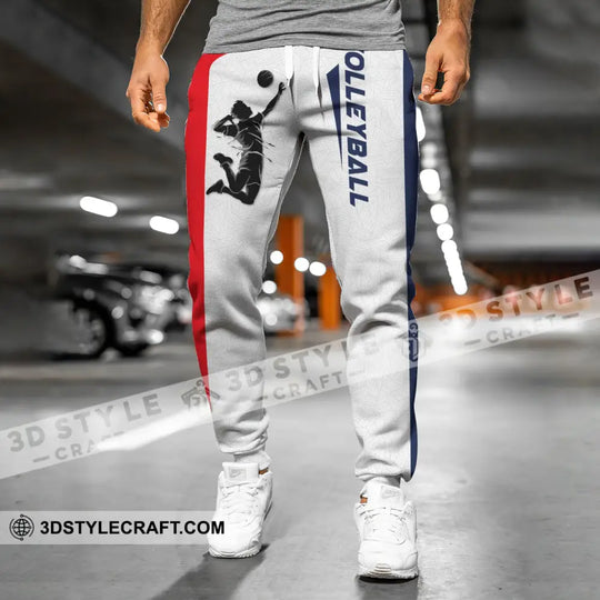 Unisex Clothing, Custom Volleyball Jogger, Volleyball Jogger Pants, Gift for Volleyball Lovers style option 2