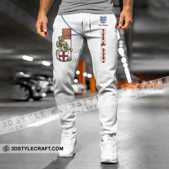 Unisex Pants - Custom England Football Name Pants, England The Three Lion style option 4