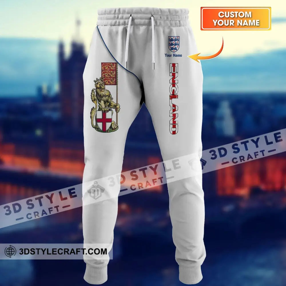 Unisex Pants - Custom England Football Name The Three Lion S