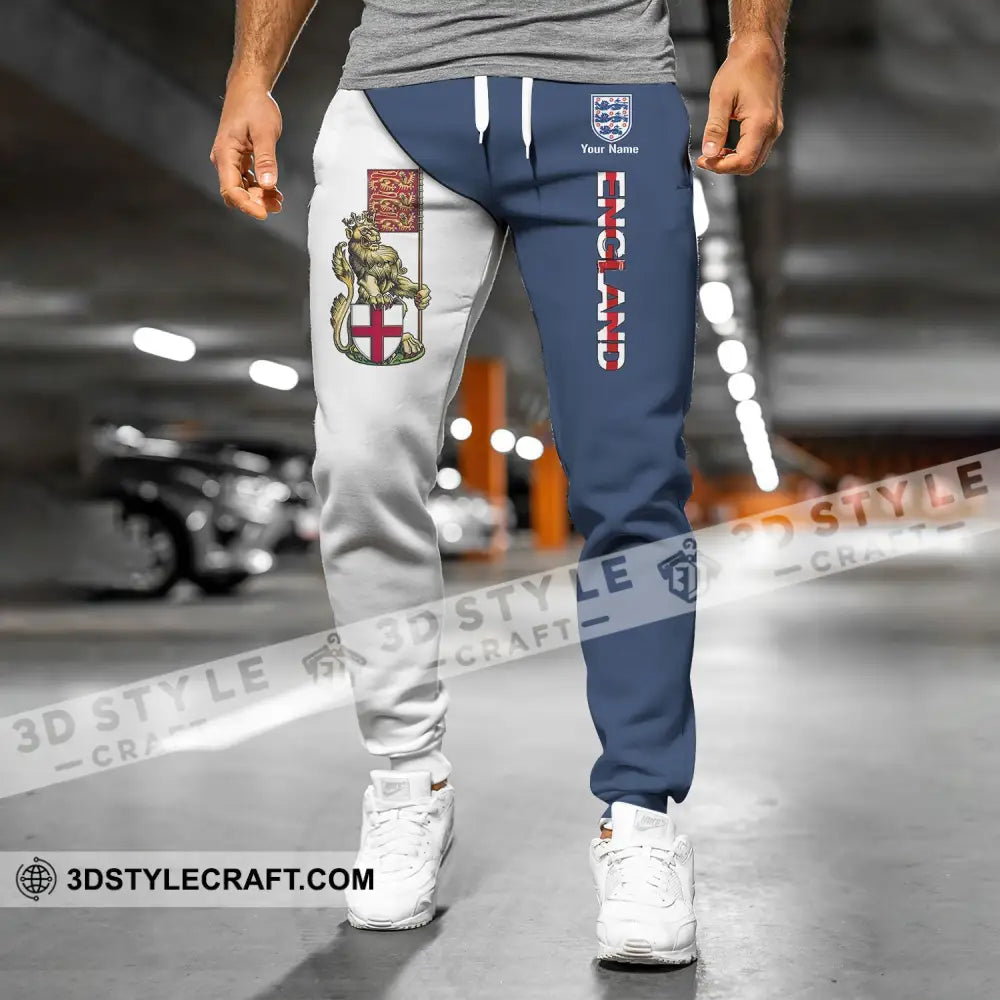 Unisex Pants - Custom England Football Name Three Lion