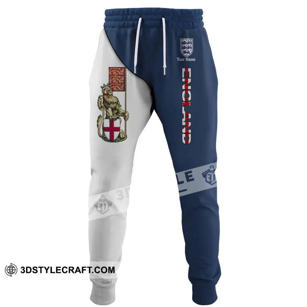 Unisex Pants - Custom England Football Name Three Lion