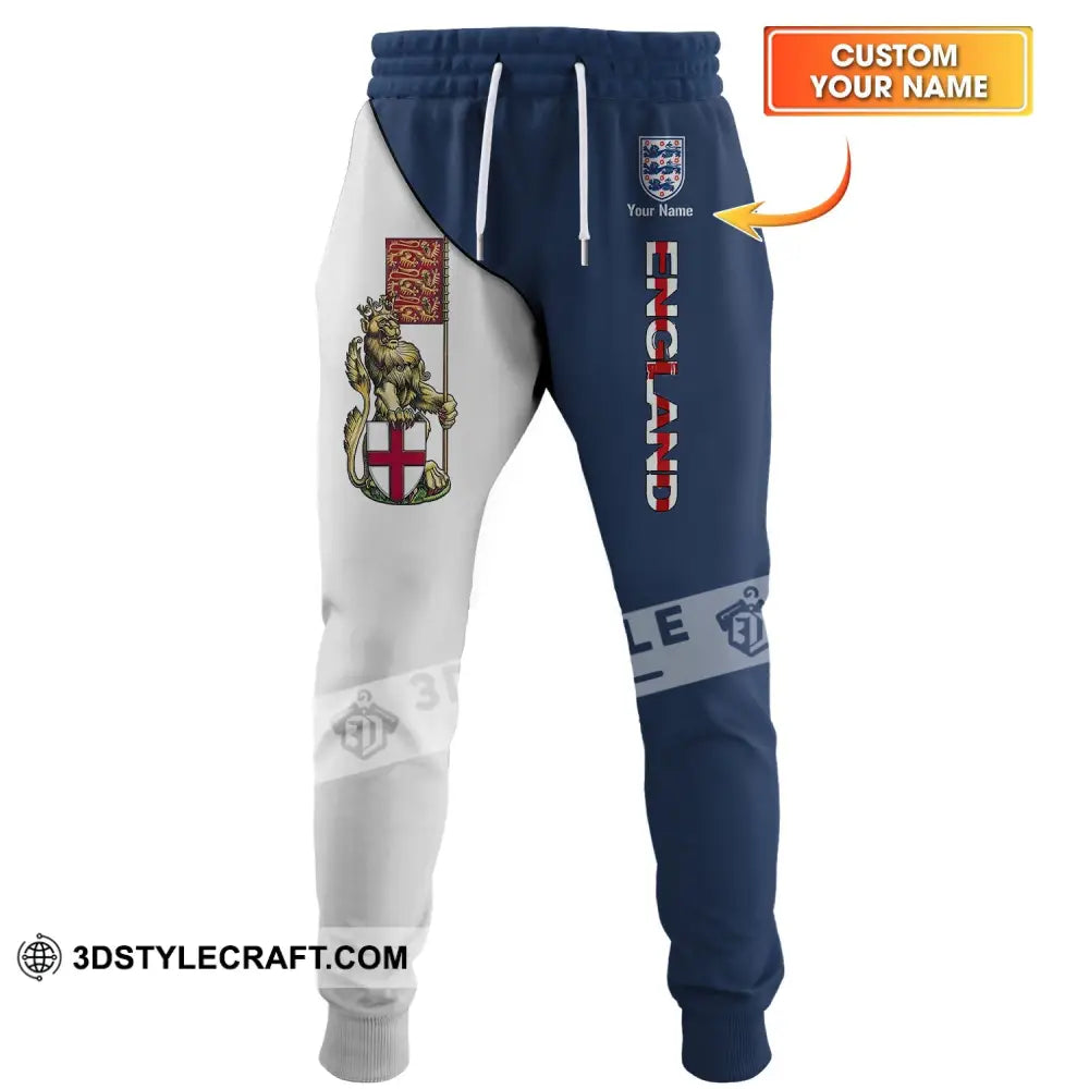 Unisex Pants - Custom England Football Name Three Lion S