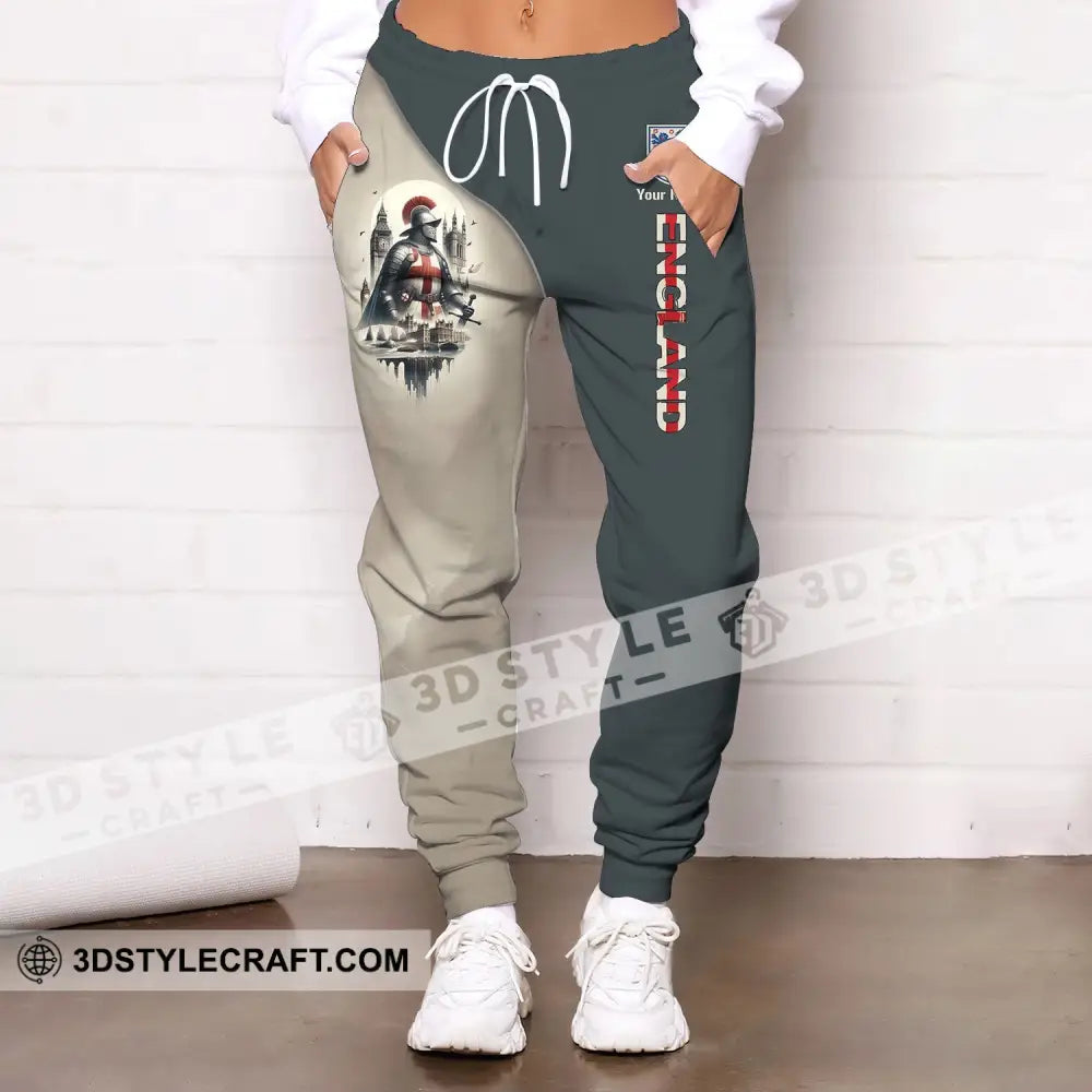 Unisex Pants - Custom Name 3D England Chevalier