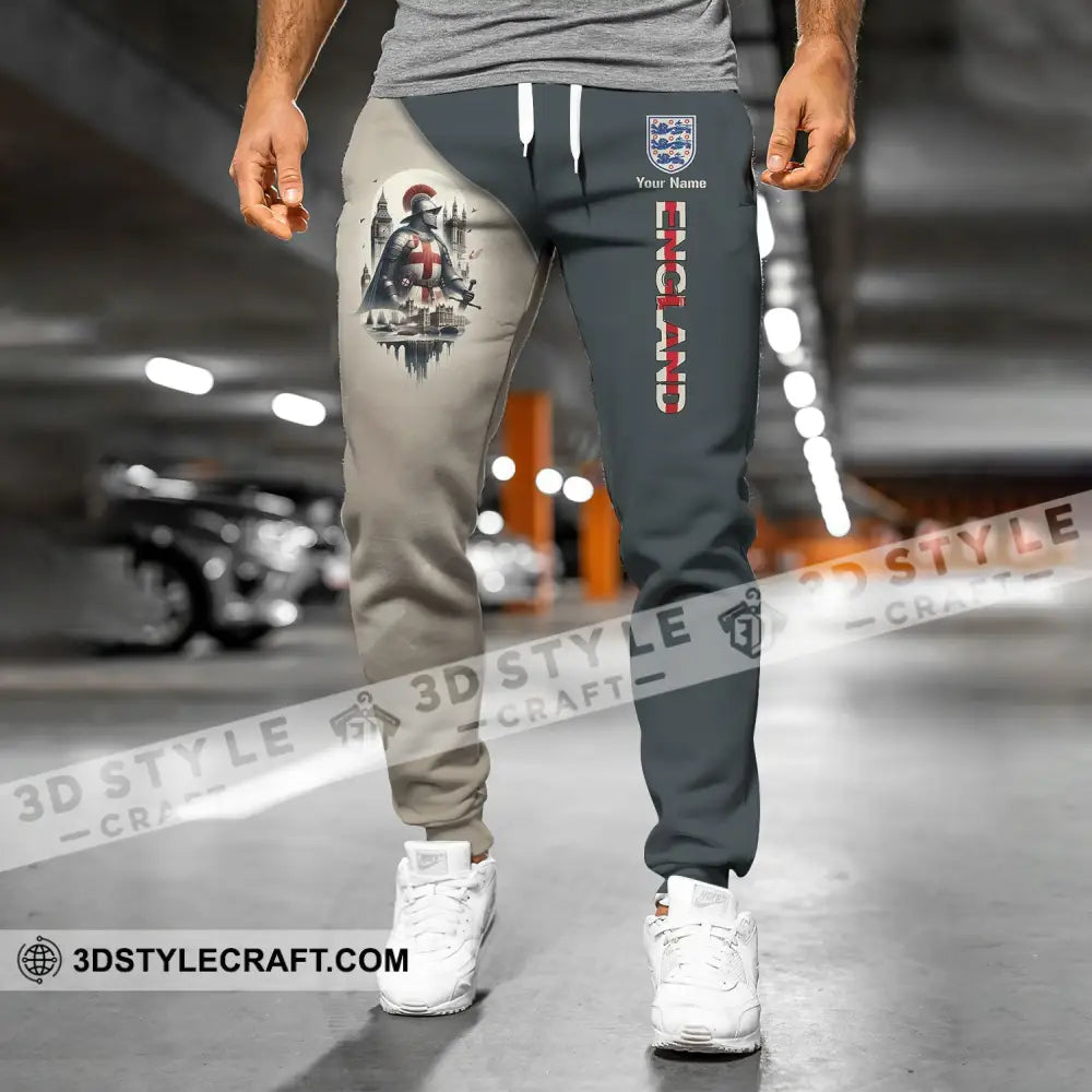 Unisex Pants - Custom Name 3D England Chevalier