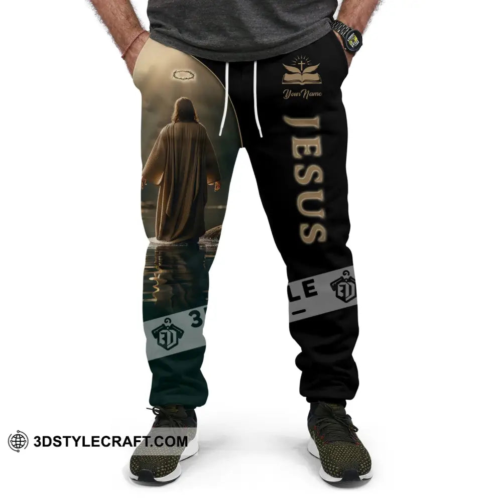 Unisex Pants Custom Name Jesus Jogger Gift For Christian