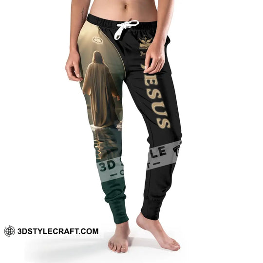 Unisex Pants, Custom Name Jesus Jogger Pants, Gift for Christian style option 4