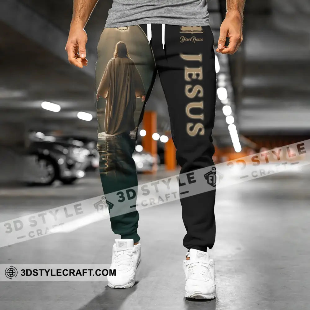 Unisex Pants Custom Name Jesus Jogger Gift For Christian