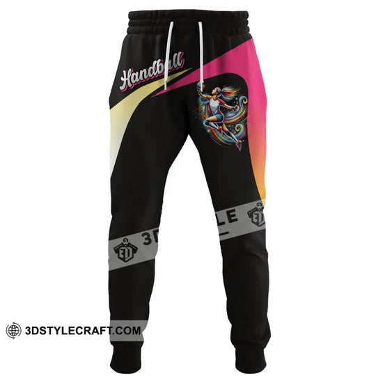 Unisex Pants - Hot Pink Handball Sport Pants style option 1