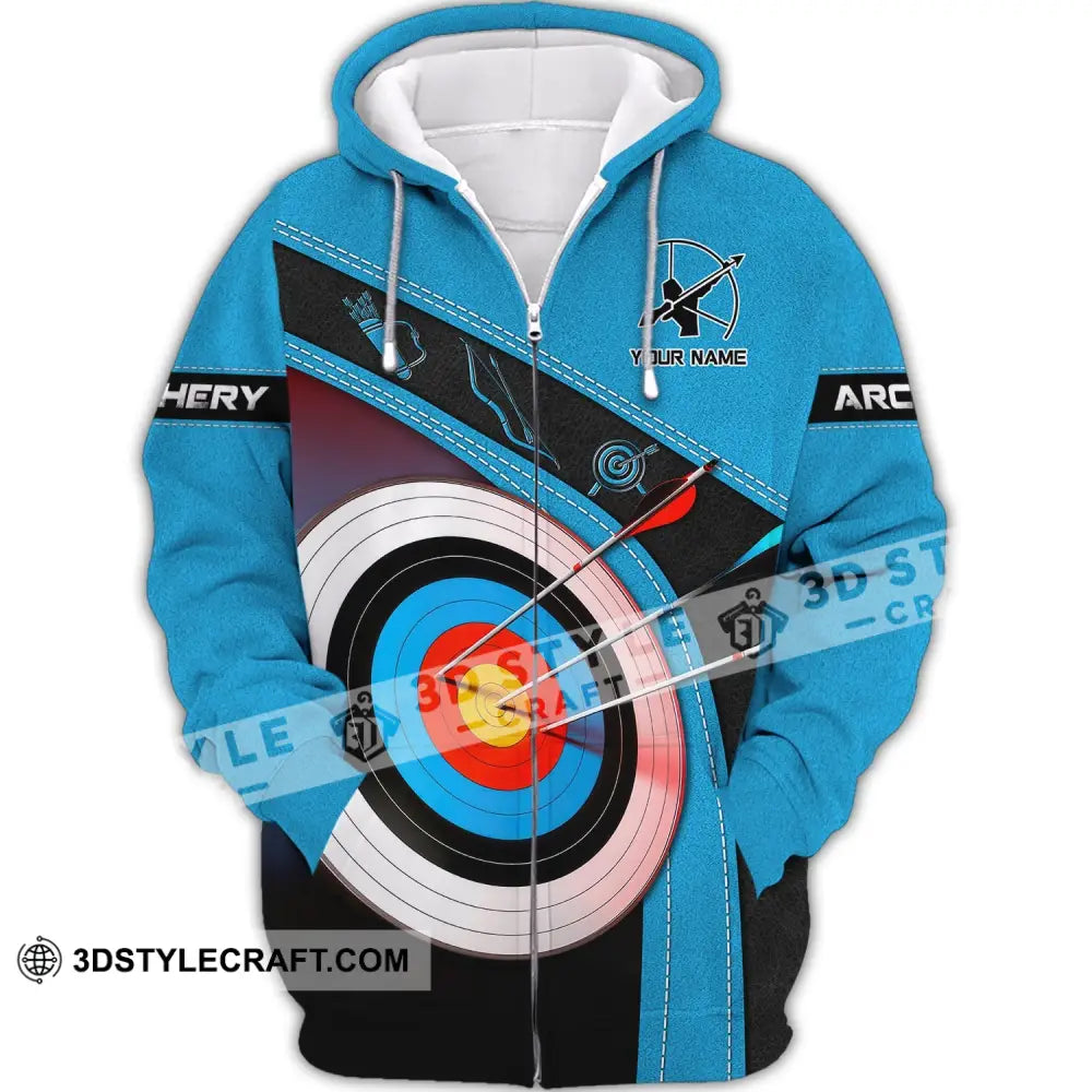 Unisex Shirt Archery T-Shirt Polo Gifts For For Lovers Zipper Hoodie / S