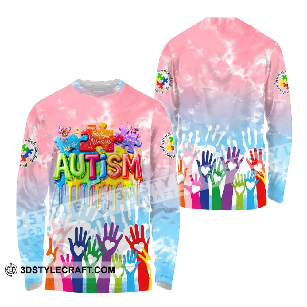 Unisex Shirt - Autism 3D Shirt Long Sleeve Shirt / S T-shirt