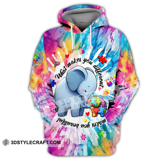 Unisex Shirt - Autism What Make You Different 3D Shirt style option 3