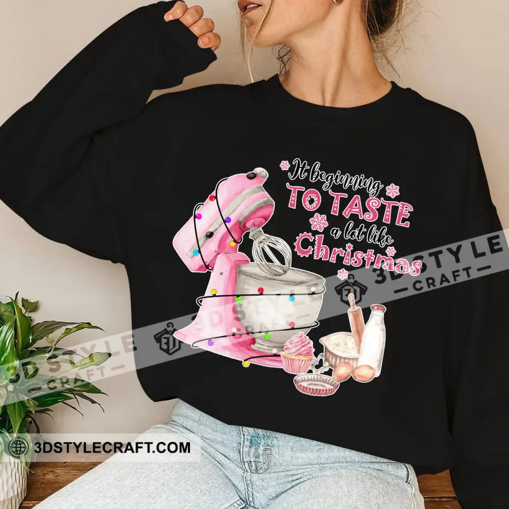 Unisex Shirt Baker Christmas Long Sleeve Sweater Gift For / Black S T-Shirt