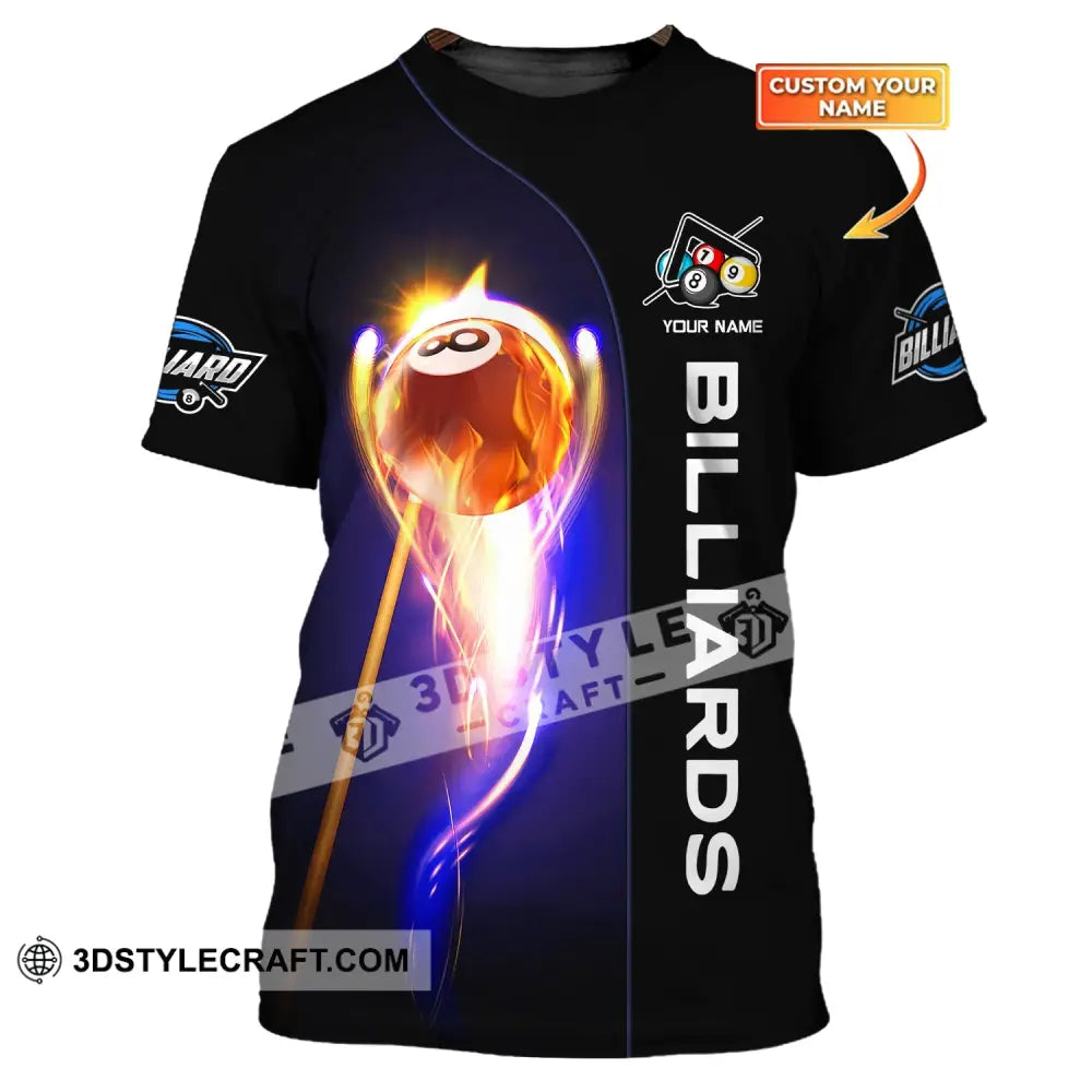 Unisex Shirt Billiards T-Shirt Fire Polo For Lovers / S