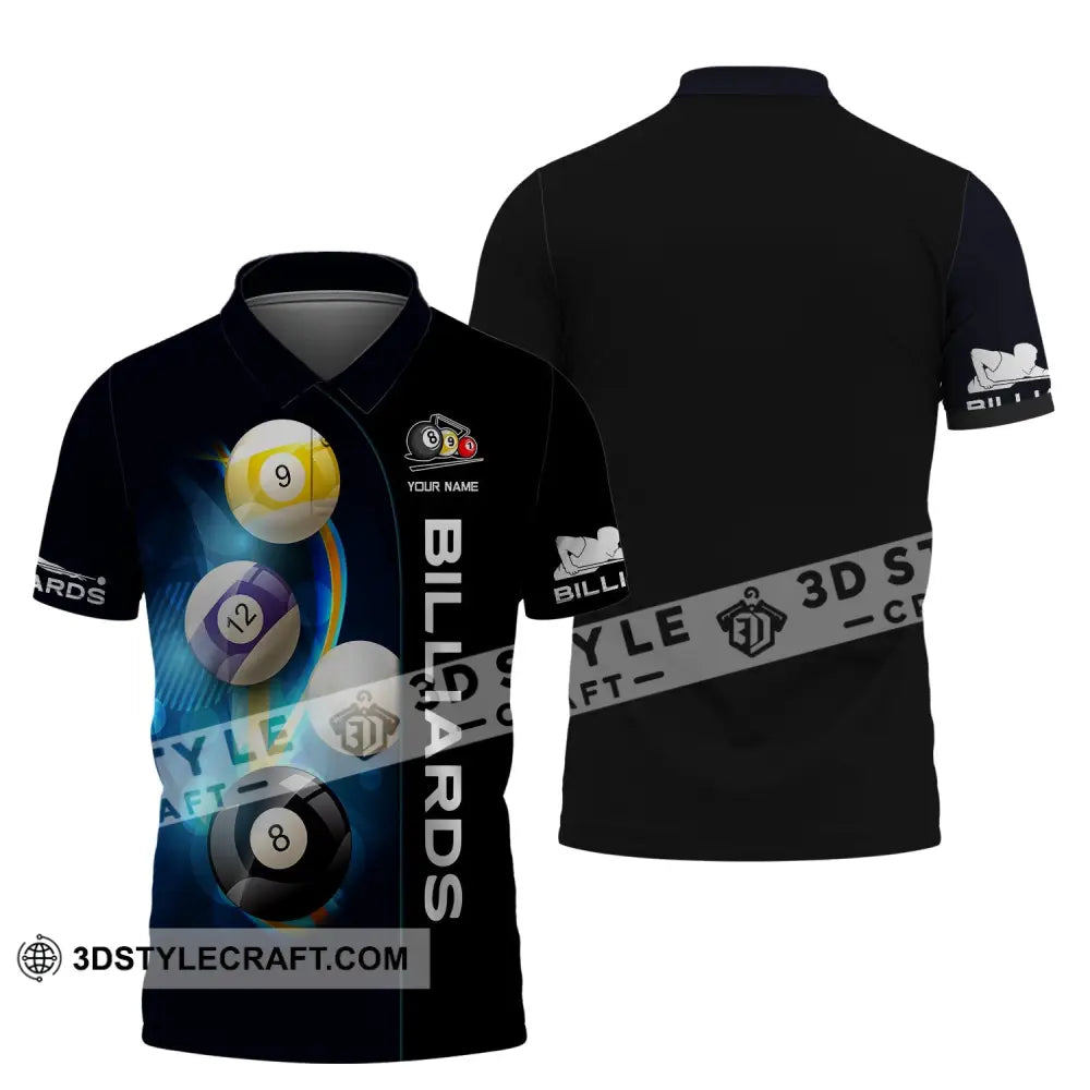 Unisex Shirt Billiards T-Shirt Pool Polo For Lovers / S