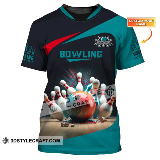 Unisex Shirt, Bowling T-Shirt, Custom Name Bowling Shirt, Shirt For Bowling Lovers style option 1