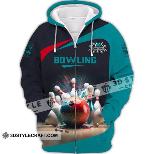 Unisex Shirt, Bowling T-Shirt, Custom Name Bowling Shirt, Shirt For Bowling Lovers style option 3