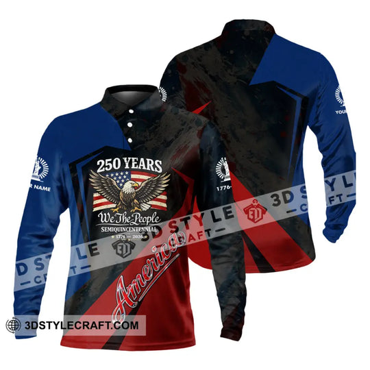 Unisex Shirt - Custom 250 Years America 3D Shirt style option 4