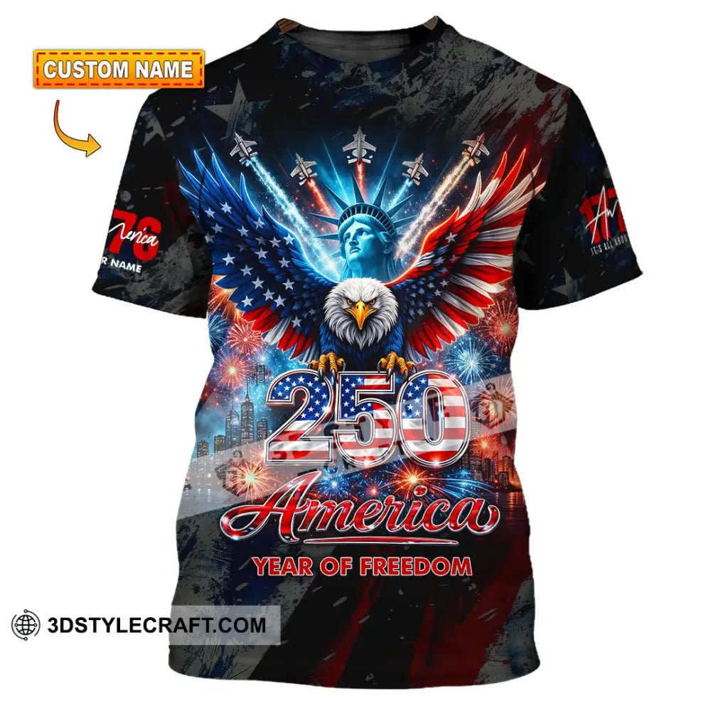 Unisex Shirt - Custom 250 Years America 3D Shirt T-Shirt / S T-shirt
