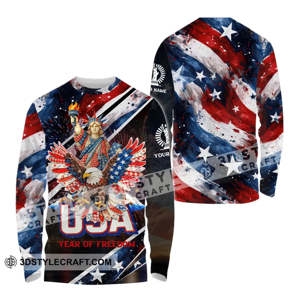 Unisex Shirt - Custom 250 Years Of United State Of America 3D Shirt Long Sleeve Shirt / S T-shirt