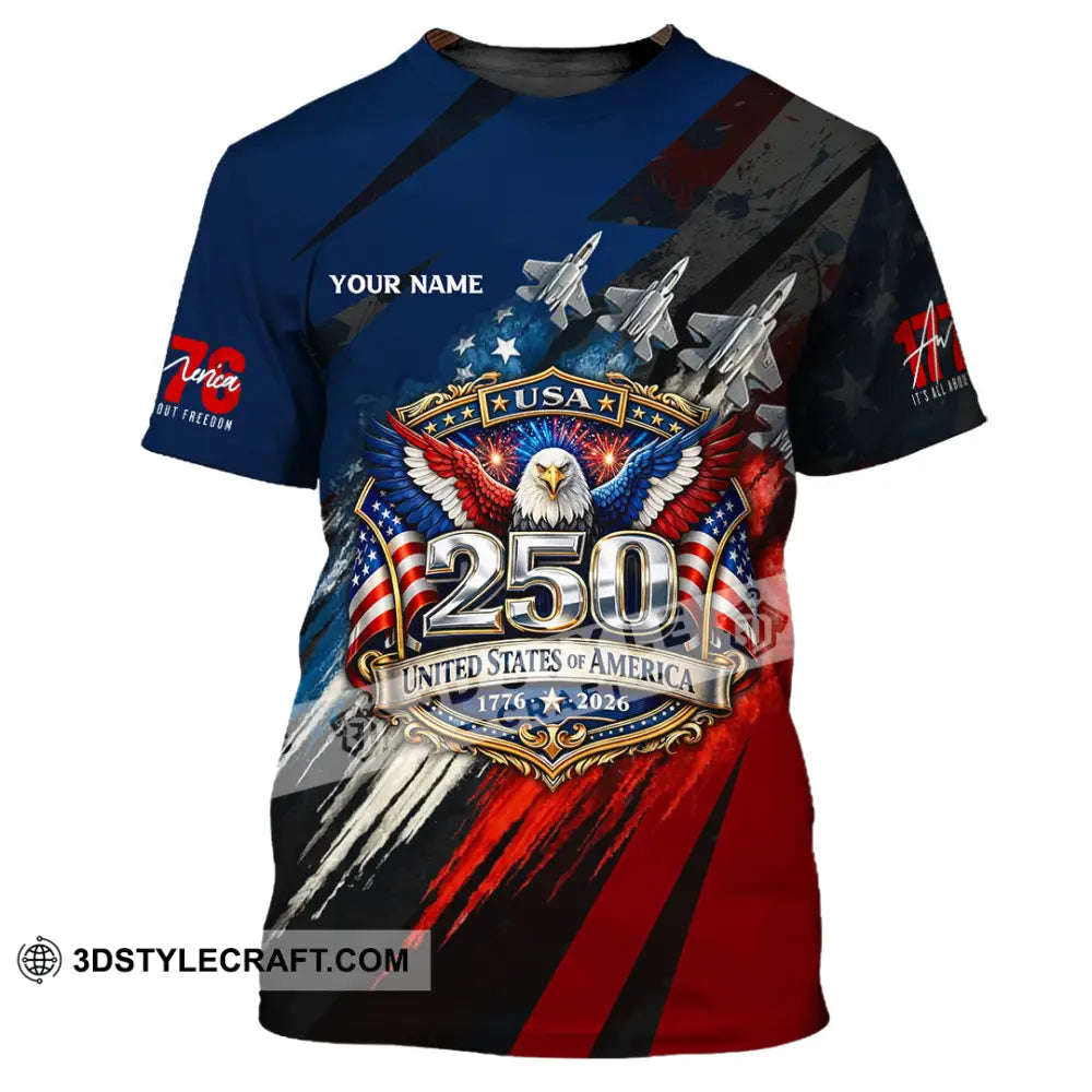 Unisex Shirt - Custom 250 Years Of United State Of America 3D Shirt T-Shirt / S T-shirt