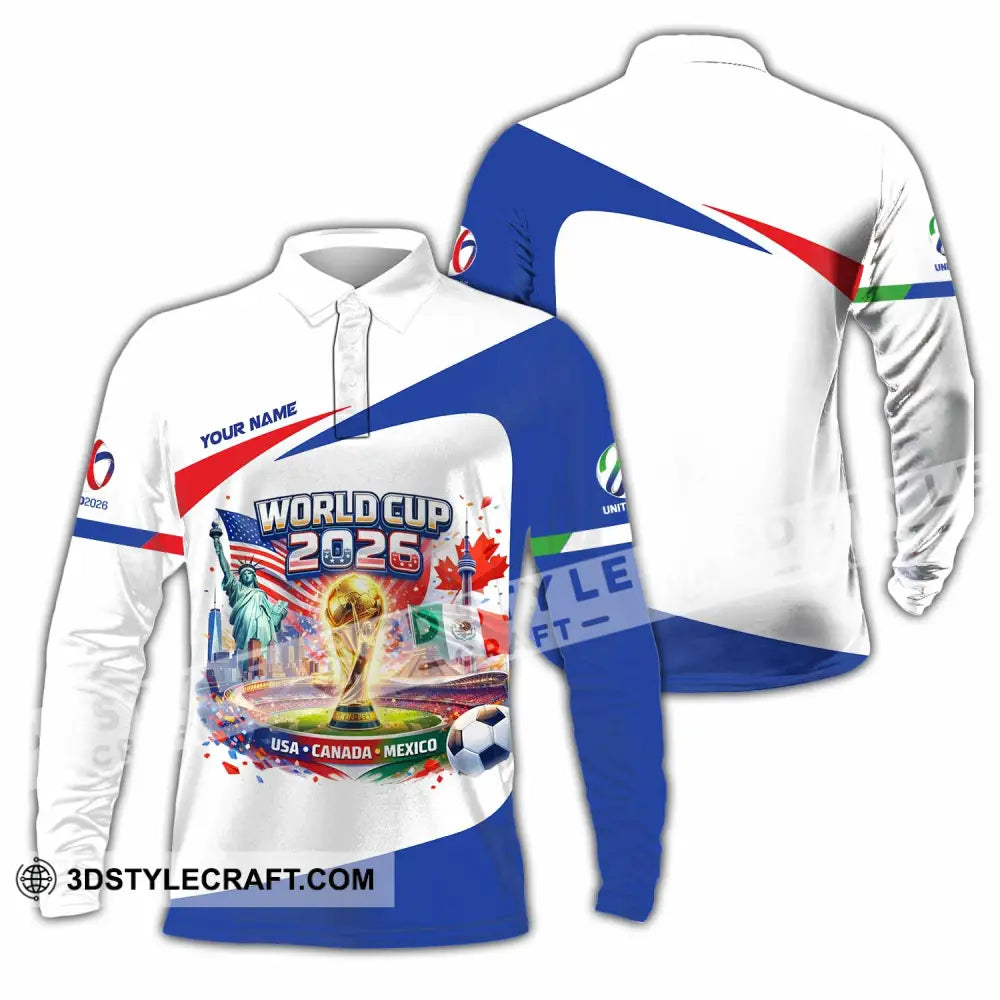 Unisex Shirt - Custom World Cup 2026 3D Shirt Long Sleeve Polo / S T-shirt