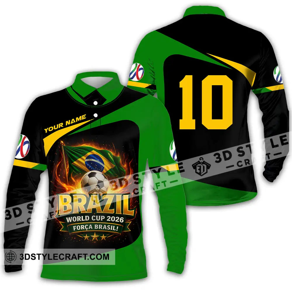 Unisex Shirt - Custom World Cup 2026 3D Shirt Long Sleeve Polo / S T-shirt