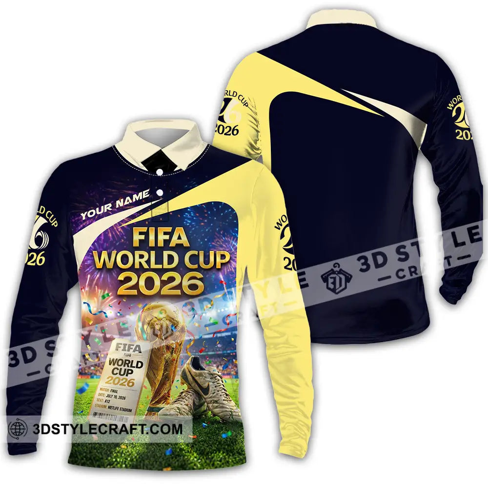 Unisex Shirt - Custom World Cup 2026 3D Shirt Long Sleeve Polo / S T-shirt