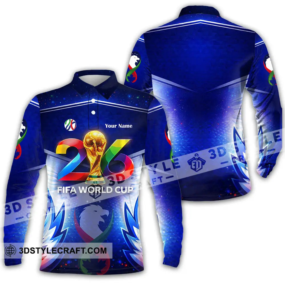 Unisex Shirt - Custom World Cup 2026 3D Shirt Long Sleeve Polo / S T-shirt
