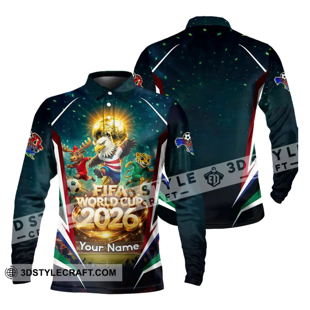 Unisex Shirt - Custom World Cup 2026 3D Shirt Long Sleeve Polo / S T-shirt