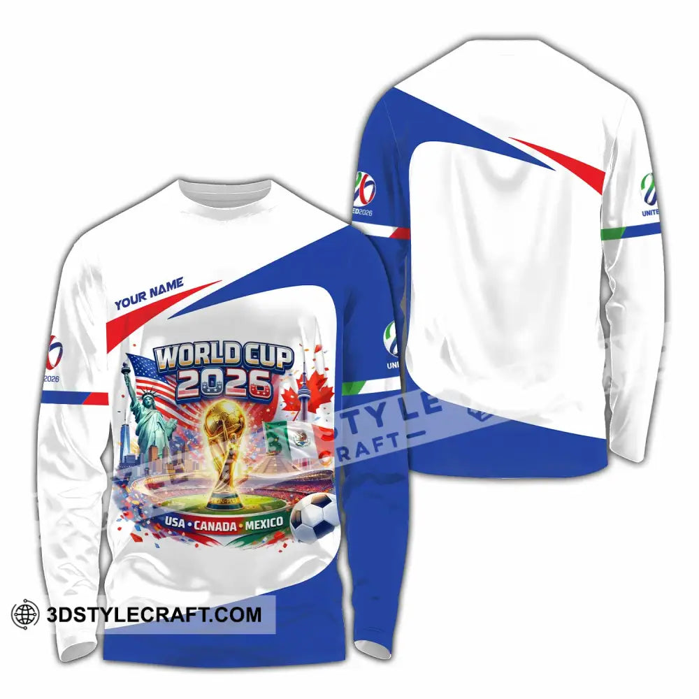 Unisex Shirt - Custom World Cup 2026 3D Shirt Long Sleeve Shirt / S T-shirt