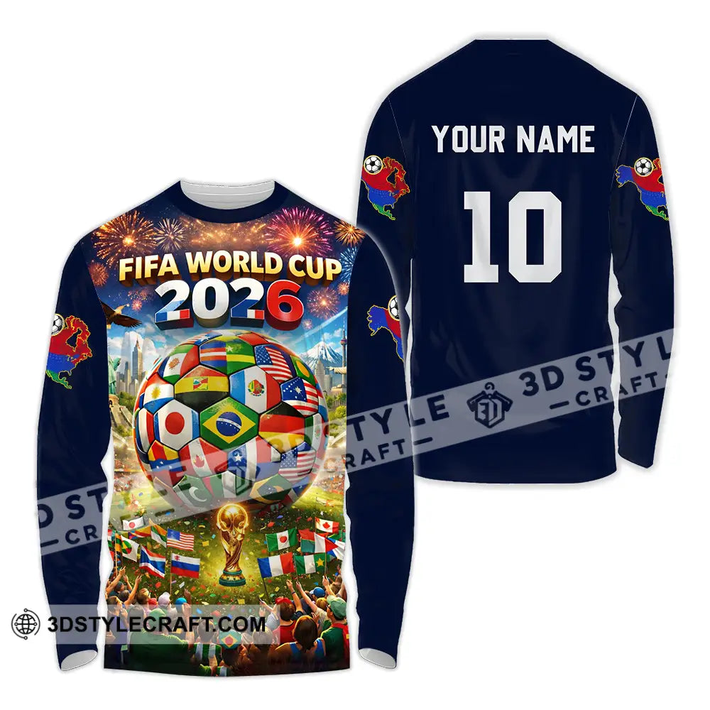 Unisex Shirt - Custom World Cup 2026 3D Shirt Long Sleeve Shirt / S T-shirt