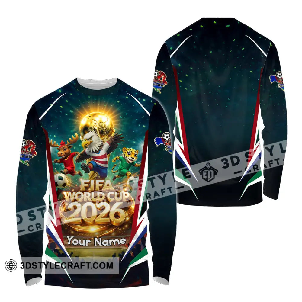 Unisex Shirt - Custom World Cup 2026 3D Shirt Long Sleeve Shirt / S T-shirt