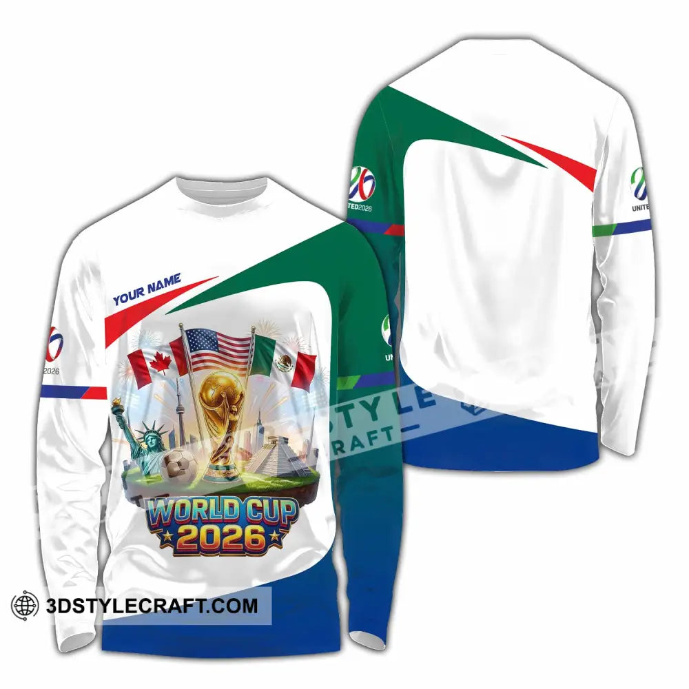 Unisex Shirt - Custom World Cup 2026 3D Shirt Long Sleeve Shirt / S T-shirt