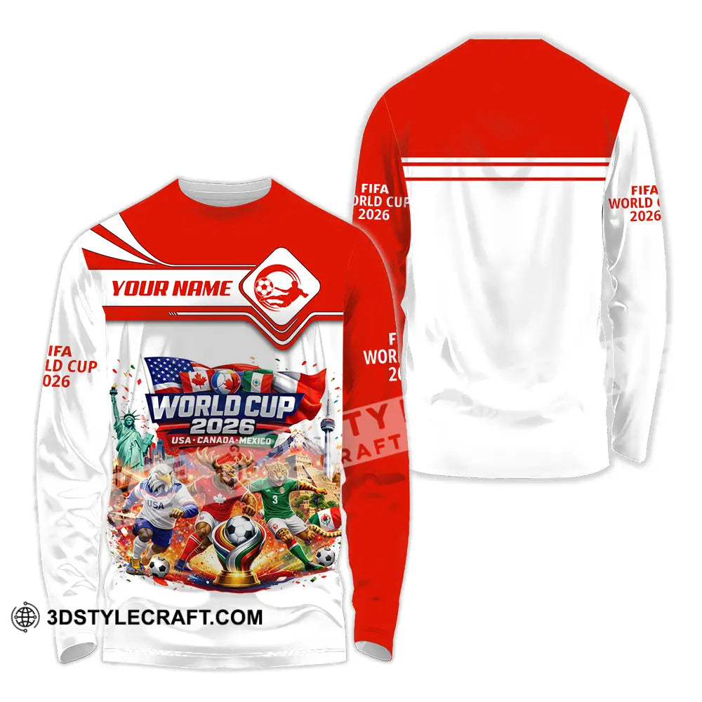 Unisex Shirt - Custom World Cup 2026 3D Shirt Long Sleeve Shirt / S T-shirt