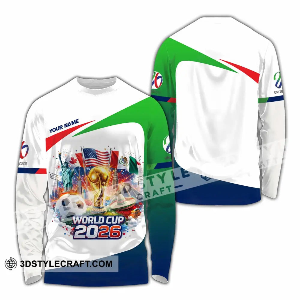 Unisex Shirt - Custom World Cup 2026 3D Shirt Long Sleeve Shirt / S T-shirt