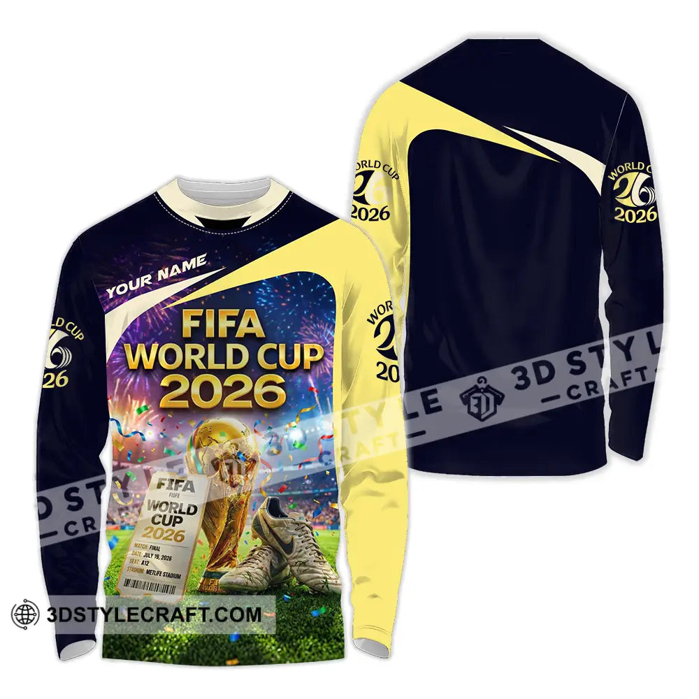 Unisex Shirt - Custom World Cup 2026 3D Shirt Long Sleeve Shirt / S T-shirt