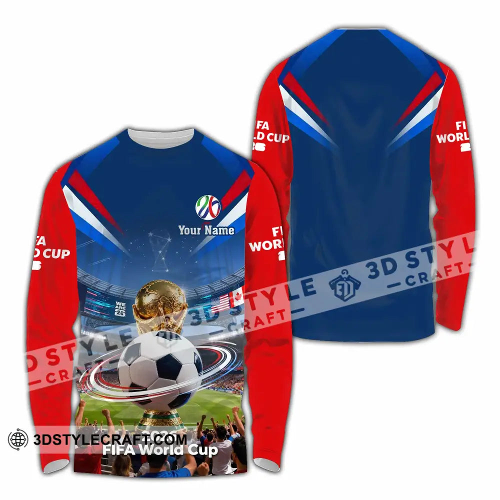 Unisex Shirt - Custom World Cup 2026 3D Shirt Long Sleeve Shirt / S T-shirt